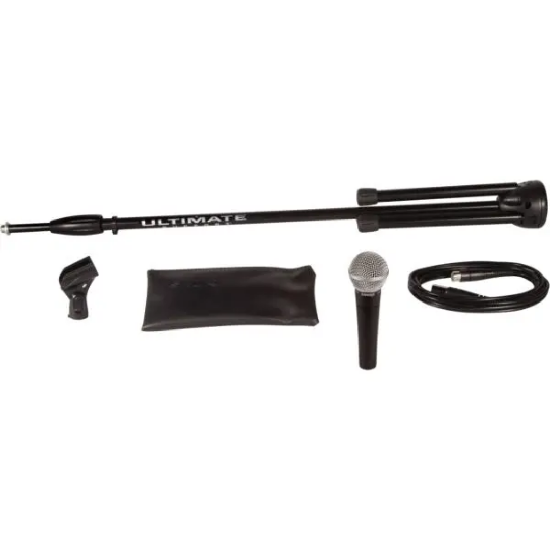 Shure SM58-CN BTS Stage Performance Bundle with SM58 Microphone, Mic Stand and Cable, SHURE, MICROPHONE, shure-microphone-sm58cnbts, ZOSO MUSIC SDN BHD