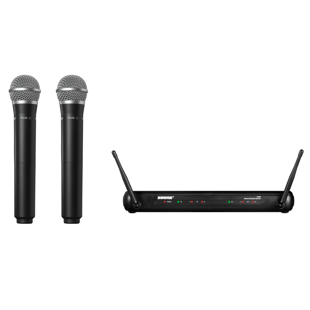 Shure SVX288/PG58 Dual Vocal Wireless System, SVX88 Dual Diversity Receiver & Dual PG58 Handheld Microphone with Free Gator GM-2W Wireless Bag, SHURE, WIRELESS MICROPHONE SYSTEM, shure-wireless-microphone-system-svx288-pg58, ZOSO MUSIC SDN BHD