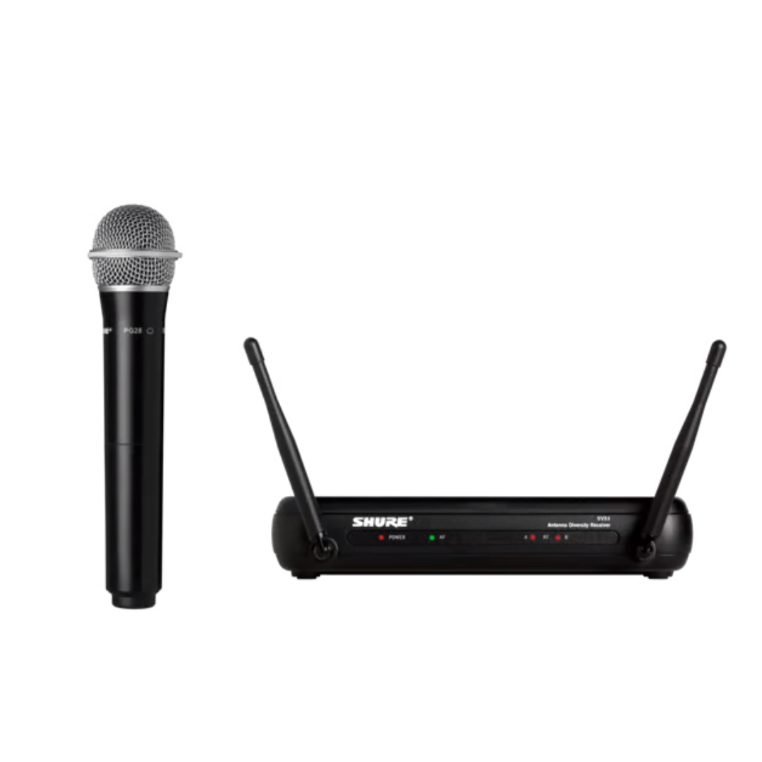 Shure SVX24/PG28 Handheld Wireless Microphone System, SVX4 Diversity Receiver, SVX2 Handheld Transmitter & PG28 Microphone with Free Gator GM-1W Wireless Bag, SHURE, WIRELESS MICROPHONE SYSTEM, shure-wireless-microphone-system-svx24-pg28, ZOSO MUSIC SDN BHD