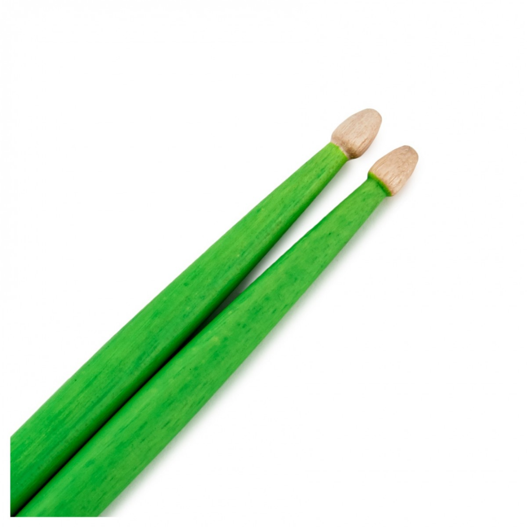Zildjian Hickory Drumsticks 5A Acorn Wood Tip, Neon Green |  ZILDJIAN |  DRUMSTICK |  Zoso Music