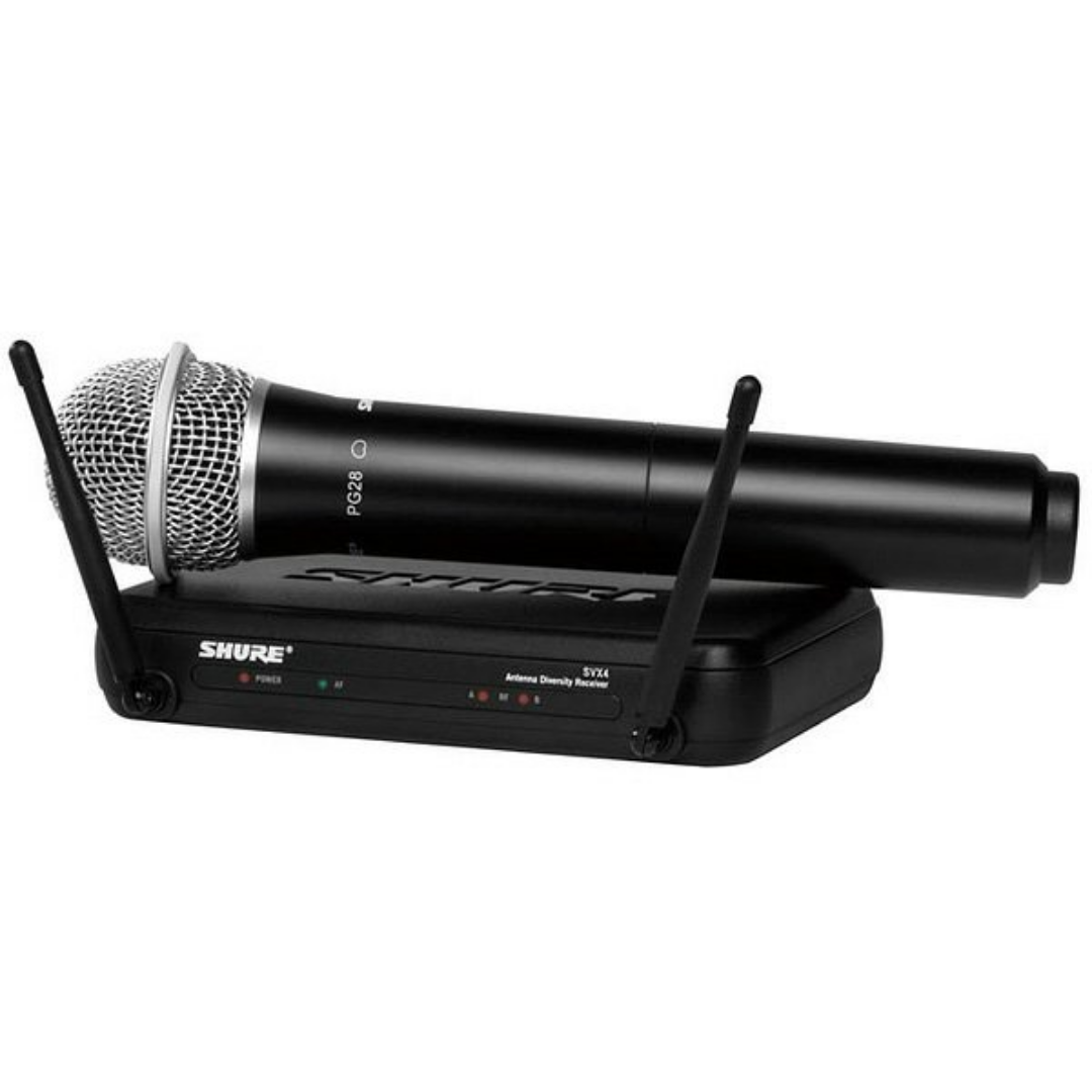 Shure SVX24/PG28 Handheld Wireless Microphone System, SVX4 Diversity Receiver, SVX2 Handheld Transmitter & PG28 Microphone with Free Gator GM-1W Wireless Bag, SHURE, WIRELESS MICROPHONE SYSTEM, shure-wireless-microphone-system-svx24-pg28, ZOSO MUSIC SDN BHD