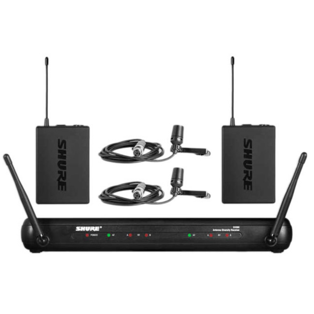 Shure SVX188/CVL Dual Lavalier Wireless Microphone System, SVX88 Dual Diversity Receiver, SVX1 Bodypack Transmitter & CVL Centraverse Lavalier Condenser Microphone with Free Gator GM-2W Wirel, SHURE, WIRELESS MICROPHONE SYSTEM, shure-wireless-microphone-system-svx188-cvl, ZOSO MUSIC SDN BHD