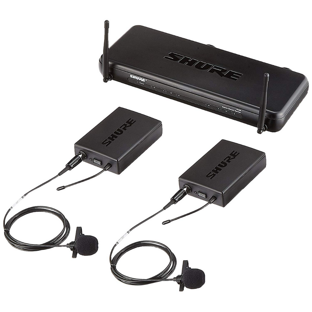Shure SVX188/CVL Dual Lavalier Wireless Microphone System, SVX88 Dual Diversity Receiver, SVX1 Bodypack Transmitter & CVL Centraverse Lavalier Condenser Microphone with Free Gator GM-2W Wirel, SHURE, WIRELESS MICROPHONE SYSTEM, shure-wireless-microphone-system-svx188-cvl, ZOSO MUSIC SDN BHD