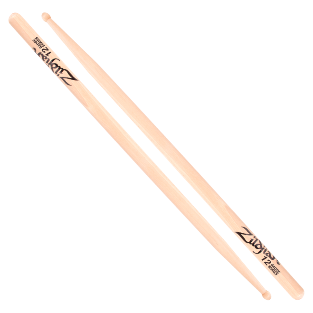 Zildjian Hickory Drumsticks 12 Gauge Wood Tip, Natural |  ZILDJIAN |  DRUMSTICK |  Zoso Music