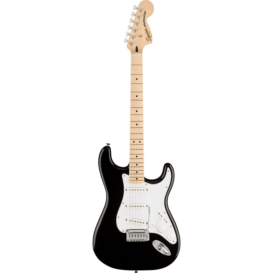 Squier Affinity Series Stratocaster Electric Guitar, Maple FB, Black, SQUIER BY FENDER, ELECTRIC GUITAR, squier-electric-guitar-f03-037-8002-506, ZOSO MUSIC SDN BHD
