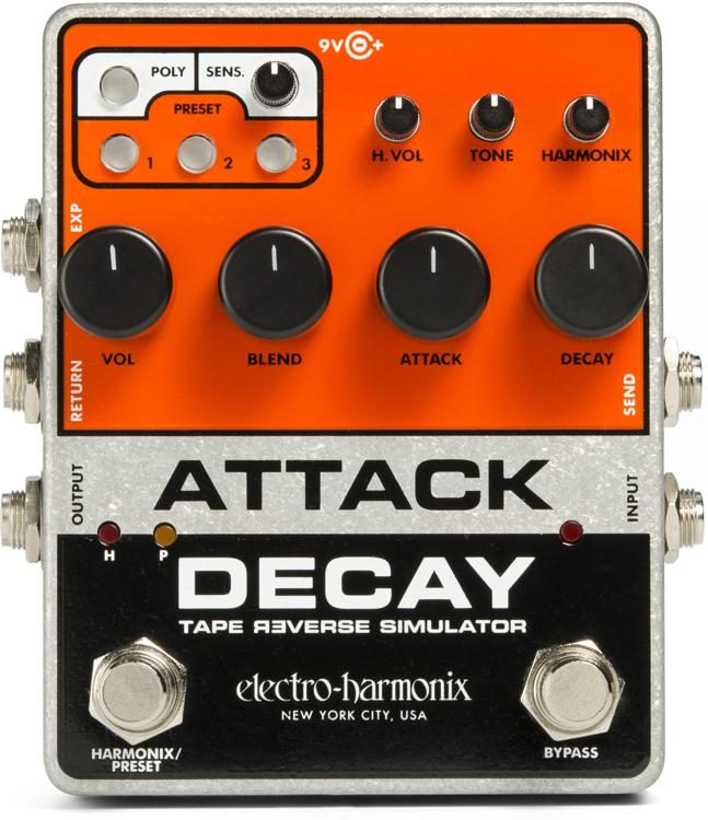 Electro-Harmonix Attack Decay Tape Reverse Simulator Guitar Effects Pedal | ELECTRO-HARMONIX , Zoso Music
