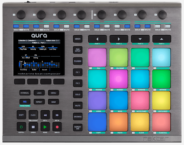 Nektar Aura - Beat Composer & DAW Controller, NEKTAR, MIDI CONTROLLER, nektar-sample-player-aurabeat, ZOSO MUSIC SDN BHD