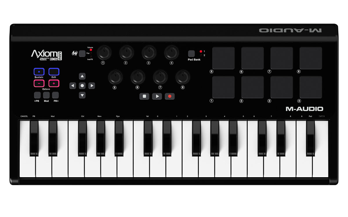 M-AUDIO AXIOM AIR MINI 32 KEYS MIDI CONTROLLER, M-AUDIO, MIDI CONTROLLER, m-audio-axiom-air-mini-32-keys-midi-controller, ZOSO MUSIC SDN BHD