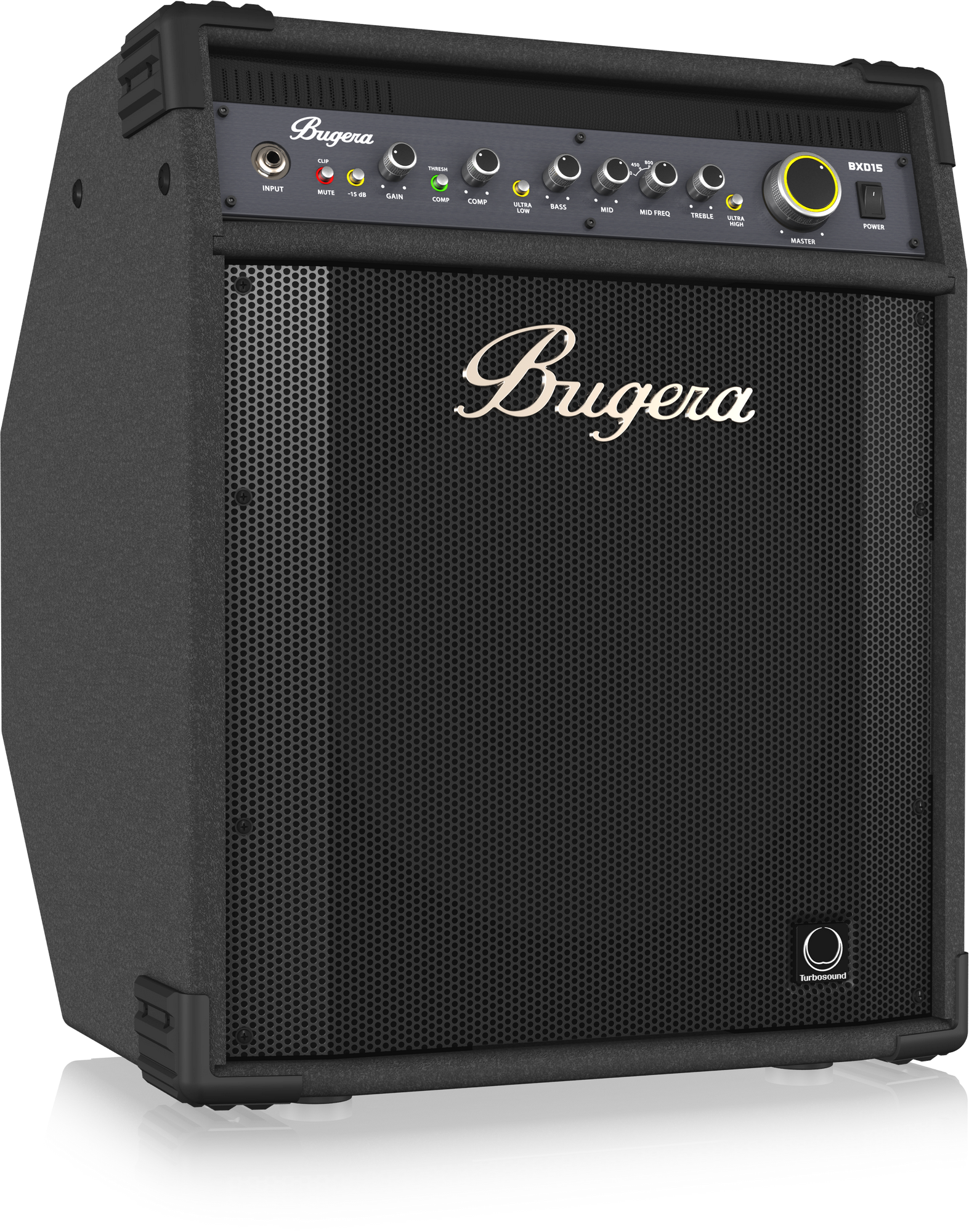 BUGERA BXD15 1000-WATT BASS AMPLIFIER WITH ORIGINAL 15" TURBOSOUND SPEAKER, MOSFET PREAMP, COMPRESSOR AND DYNAMIZER TECHNOLOGY | BUGERA , Zoso Music