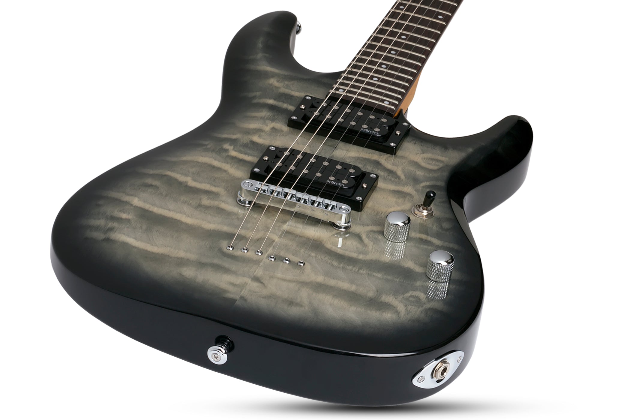 SCHECTER C-6 PLUS ELECTRIC GUITAR - CHARCOAL BURST (446) MADE IN INDONESIA, SCHECTER, ELECTRIC GUITAR, schecter-electric-guitar-c-6-plus-cb, ZOSO MUSIC SDN BHD