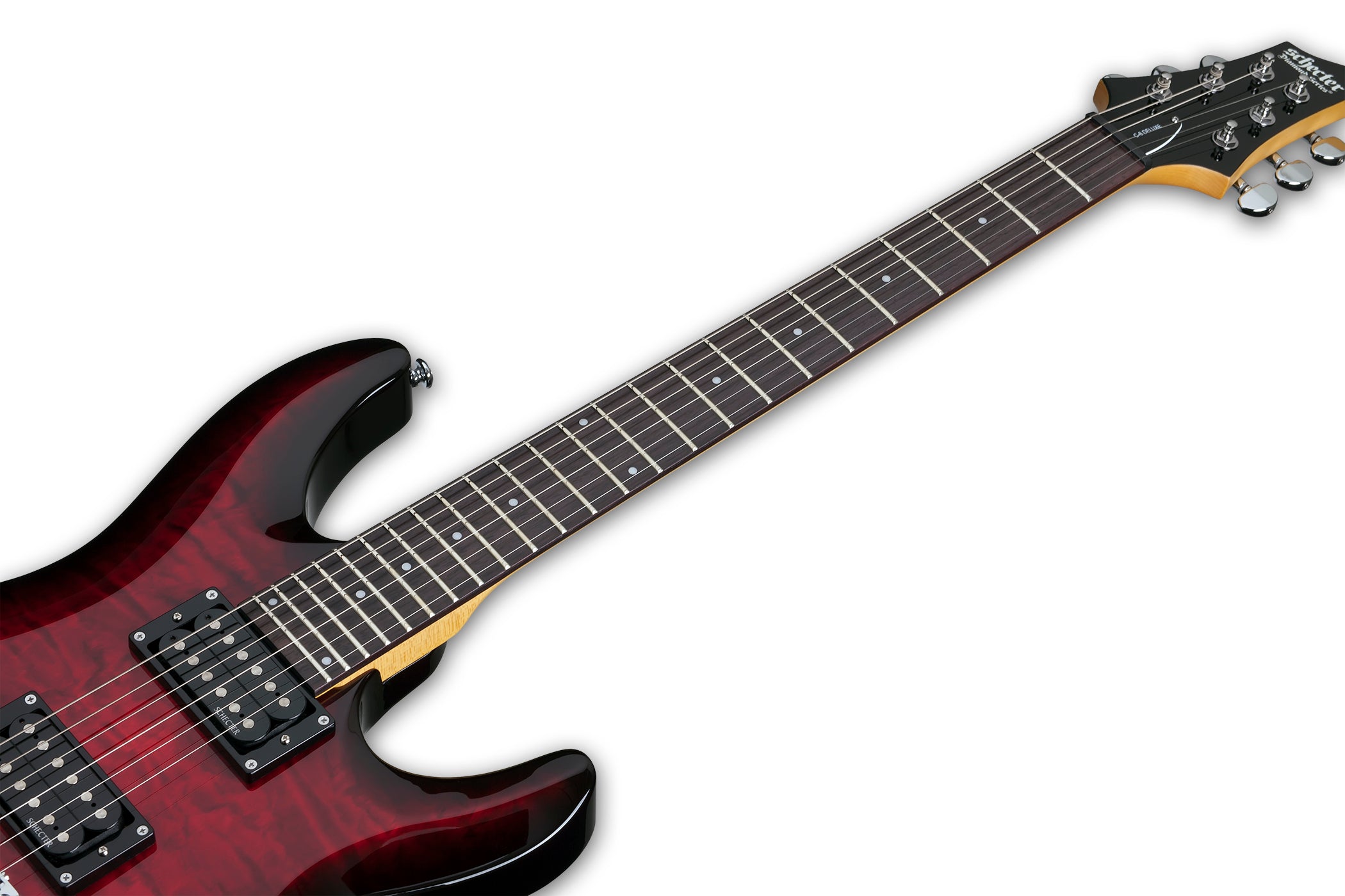 SCHECTER C-6 PLUS ELECTRIC GUITAR- SEE-THRU CHERRY BURST (447) MADE IN INDONESIA, SCHECTER, ELECTRIC GUITAR, schecter-electric-guitar-c-6-plus-stc, ZOSO MUSIC SDN BHD