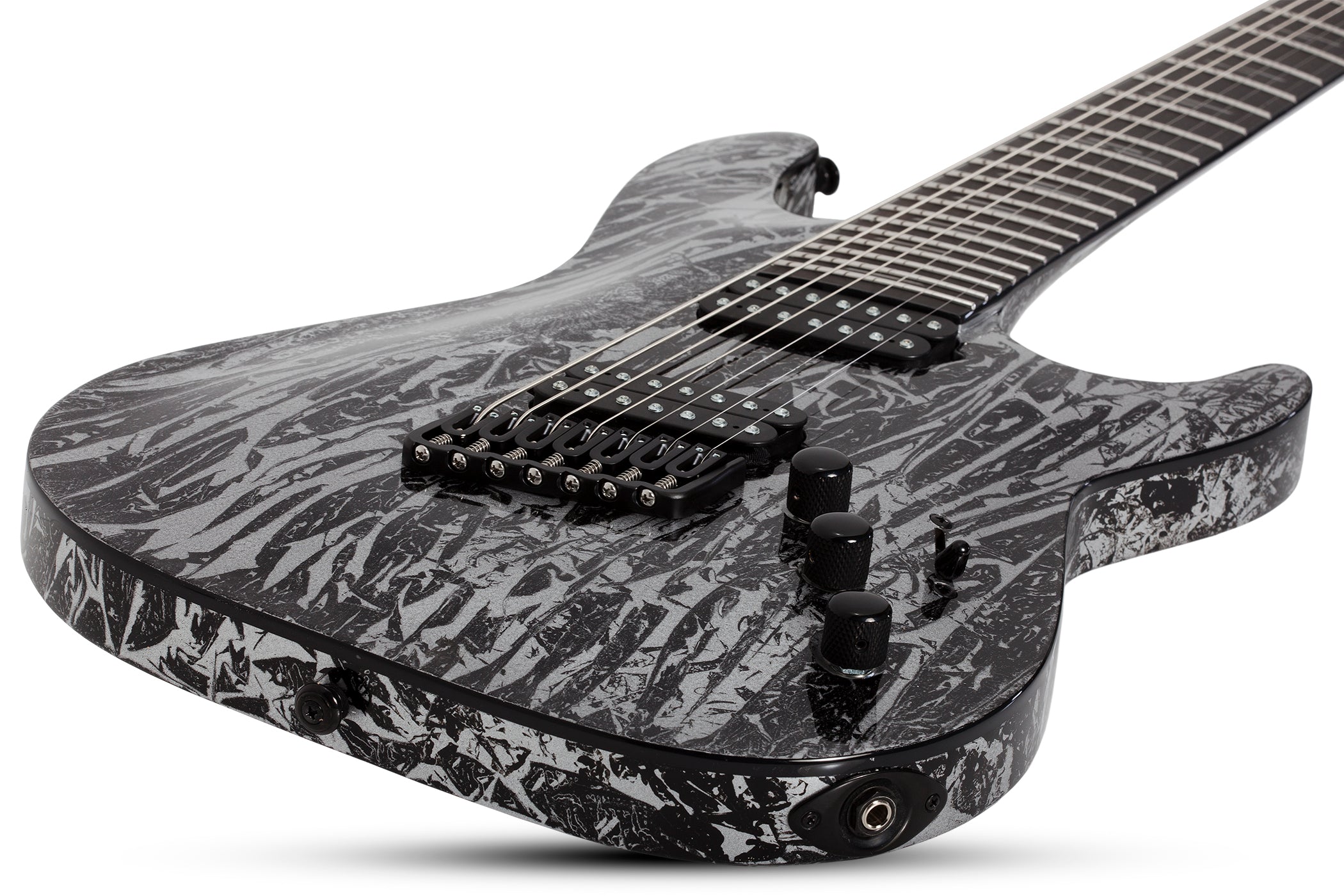 SCHECTER C-7 MS SILVER MOUNTAIN 7 STRING ELECTRIC GUITAR- BLACK AND SILVER (1462) MADE IN KOREA, SCHECTER, ELECTRIC GUITAR, schecter-electric-guitar-c-7-ms-slvm7-bs, ZOSO MUSIC SDN BHD