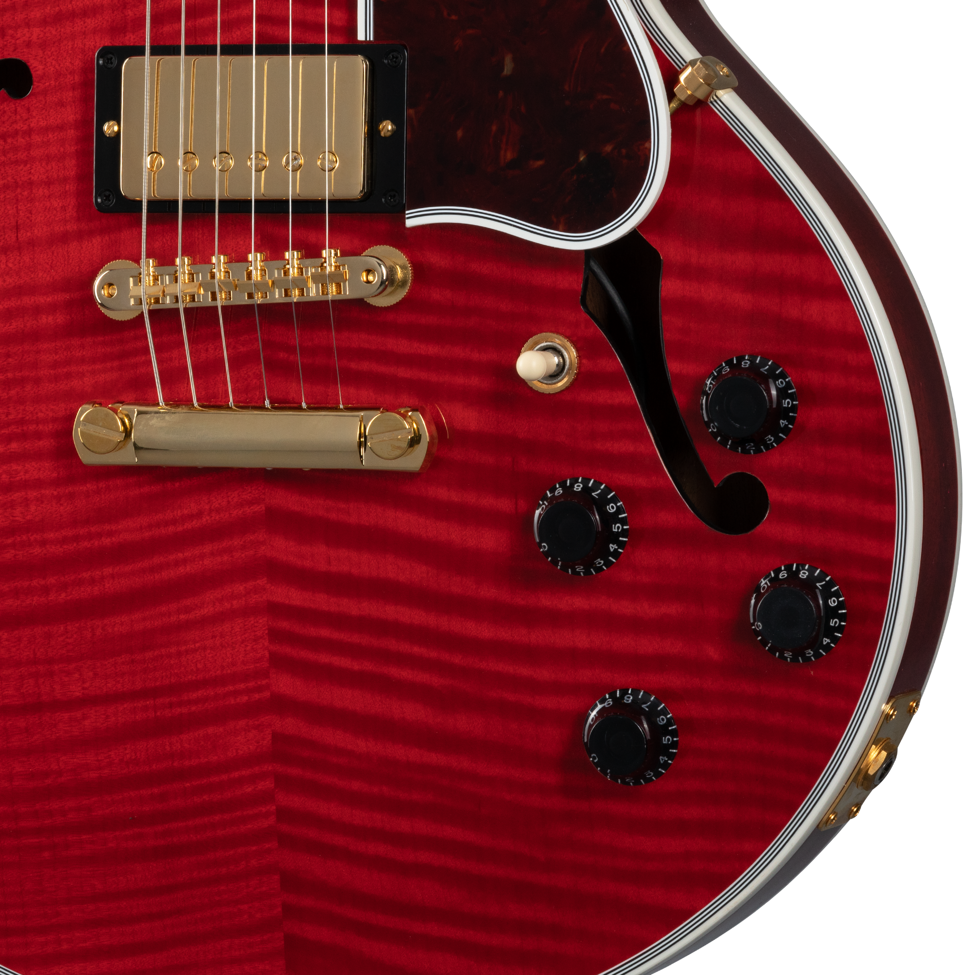 Gibson CS-356 Figured Top w/ Ebony Fingerboard Gloss Electric Guitar, Faded Cherry