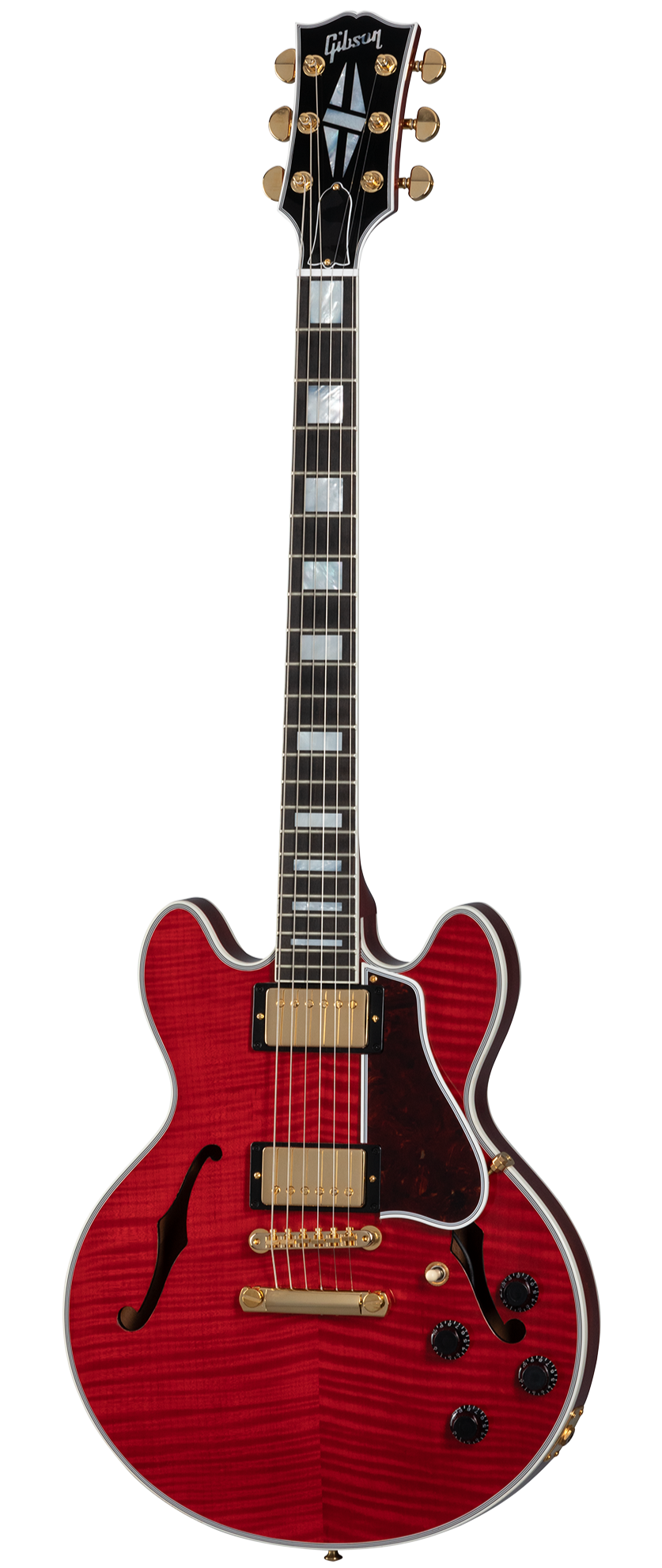 Gibson CS-356 Figured Top w/ Ebony Fingerboard Gloss Electric Guitar, Faded Cherry