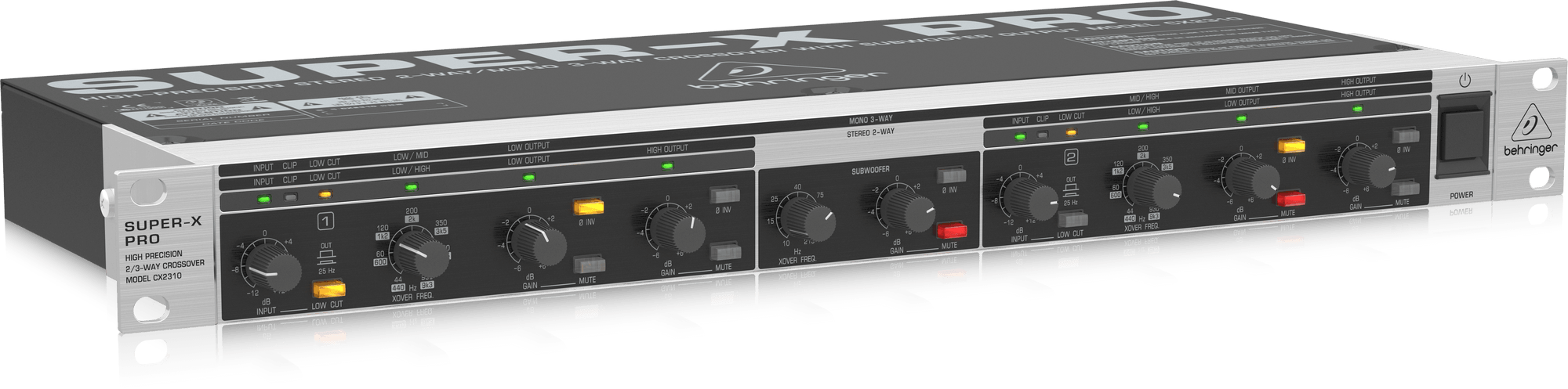 Behringer Super-X Pro CX2310 V2 Stereo 2-way/Mono 3-way Crossover | BEHRINGER , Zoso Music