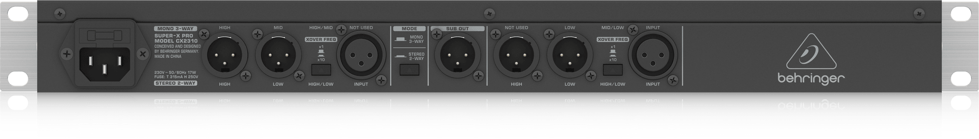 Behringer Super-X Pro CX2310 V2 Stereo 2-way/Mono 3-way Crossover | BEHRINGER , Zoso Music