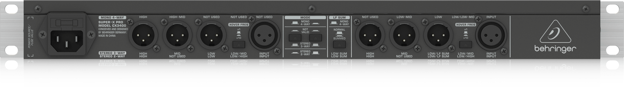 Behringer Super-X Pro CX3400 V2 2-/3-way Stereo, 4-way Mono Crossover (CX-3400 / CX3400V2) | BEHRINGER , Zoso Music