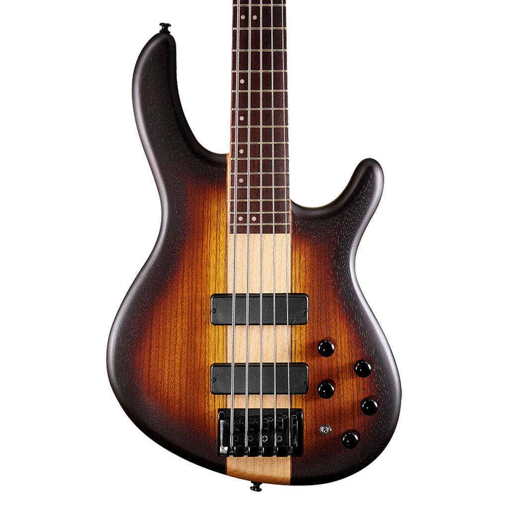 Cort C5 Plus ZBMH 5 String Electric Bass With Bag Open Pore Tobacco Burst | CORT , Zoso Music