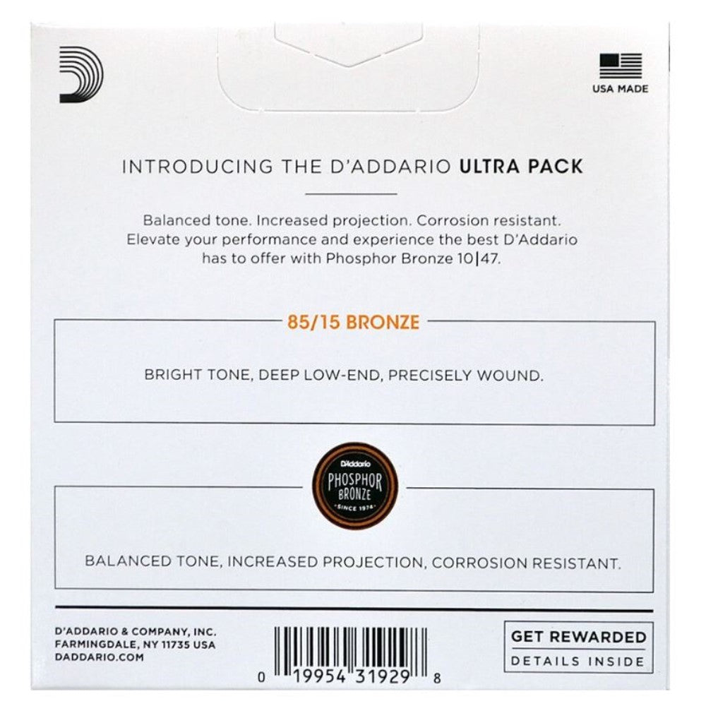 D'ADDARIO EZ900-EJ15 ACOUSTIC GUITAR STRING ULTRA PACK BUNDLE