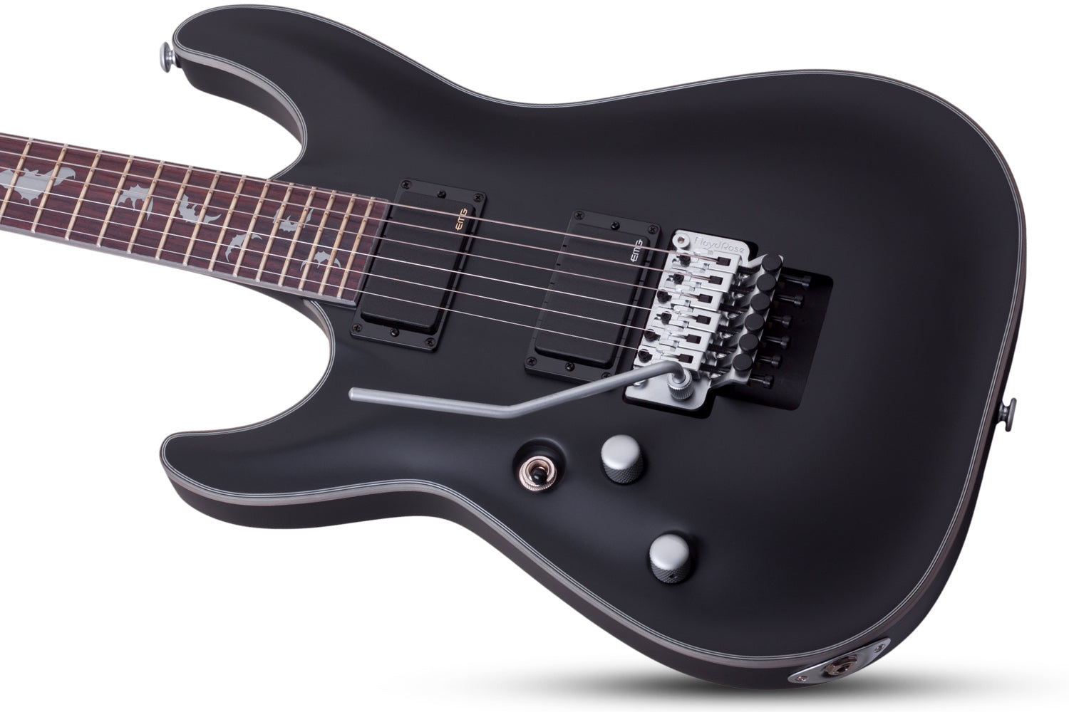 SCHECTER DAMIEN PLATINUM-6 FLOYD ROSE LEFT-HANDED - SATIN BLACK (1184) MADE IN KOREA, SCHECTER, ELECTRIC GUITAR, schecter-electric-guitar-damienplatinum6-fr-lh-sb, ZOSO MUSIC SDN BHD