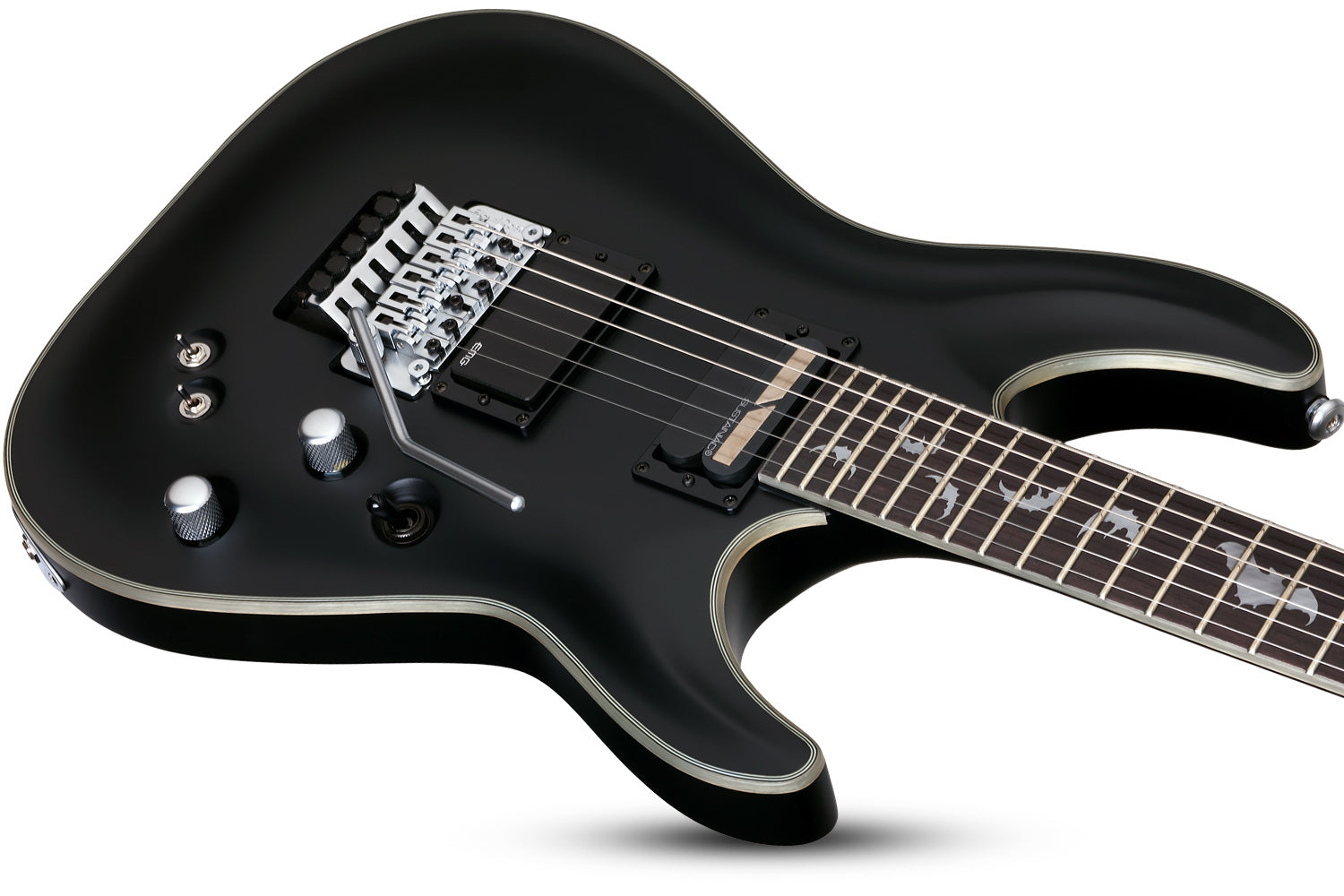 SCHECTER DAMIEN PLATINUM 6 FLOYD ROSE-S - SATIN BLACK (1189) MADE IN KOREA, SCHECTER, ELECTRIC GUITAR, schecter-electric-guitar-damienplatinum6-fr-s-sb, ZOSO MUSIC SDN BHD