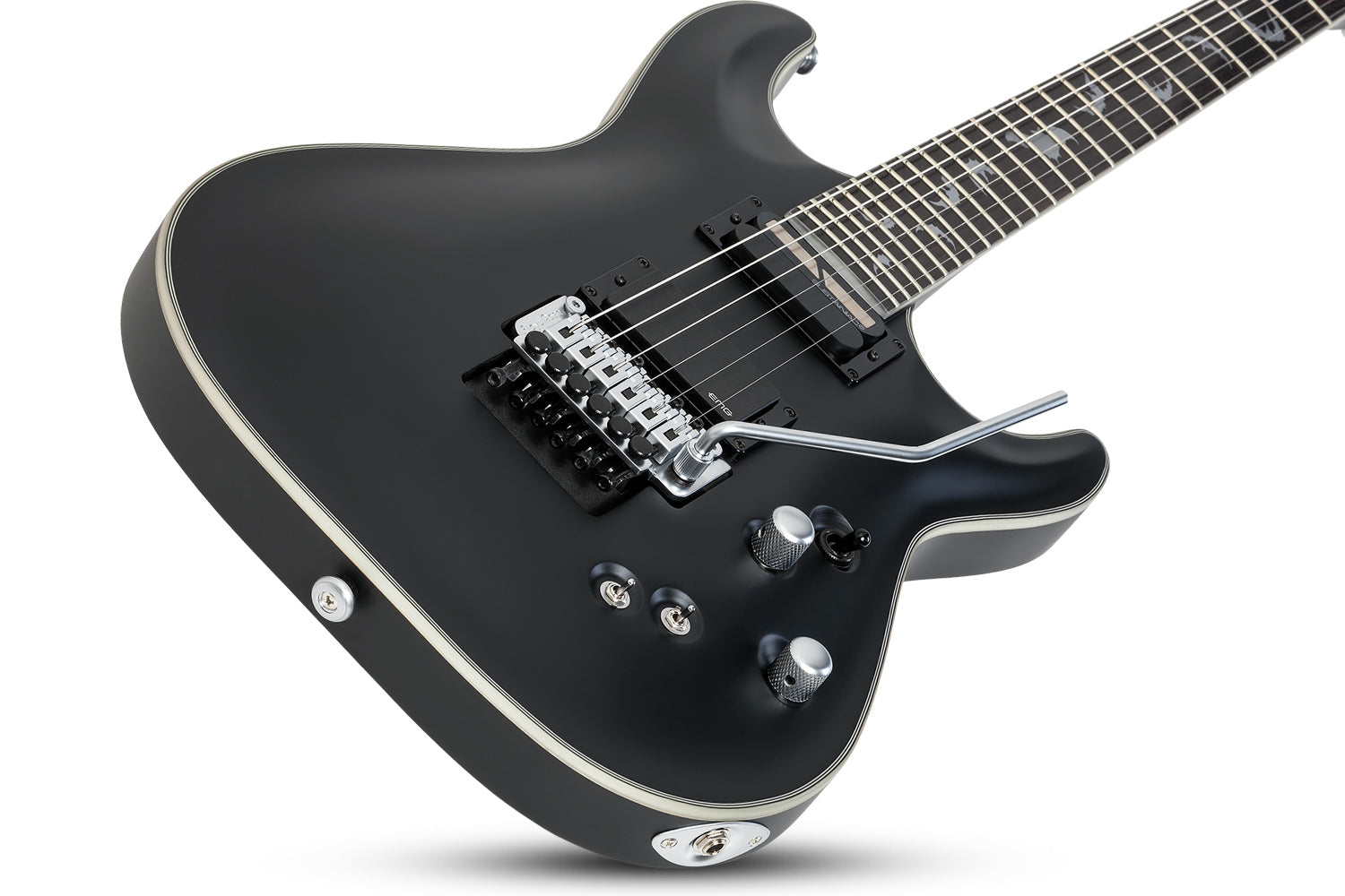 SCHECTER DAMIEN PLATINUM 6 FLOYD ROSE-S - SATIN BLACK (1189) MADE IN KOREA, SCHECTER, ELECTRIC GUITAR, schecter-electric-guitar-damienplatinum6-fr-s-sb, ZOSO MUSIC SDN BHD