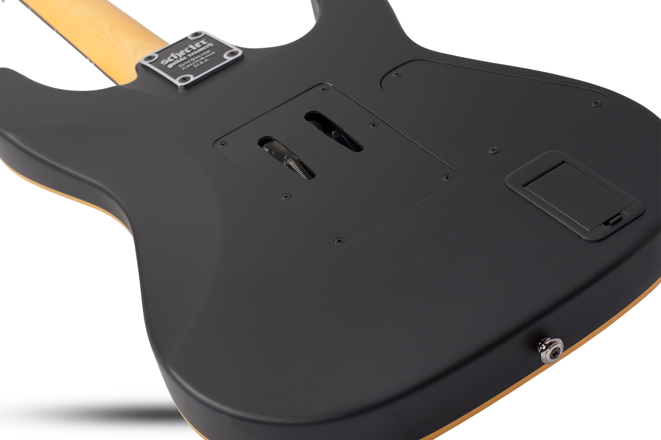 SCHECTER DEMON-6 FR LEFT-HANDED ELECTRIC GUITAR (3666) AGED BLACK SATIN MADE IN INDONESIA, SCHECTER, ELECTRIC GUITAR, schecter-electric-guitar-demon6-fr-lh-abs, ZOSO MUSIC SDN BHD