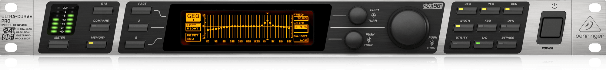 Behringer Ultracurve Pro DEQ2496 Graphic Equalizers (DEQ-2496) | BEHRINGER , Zoso Music