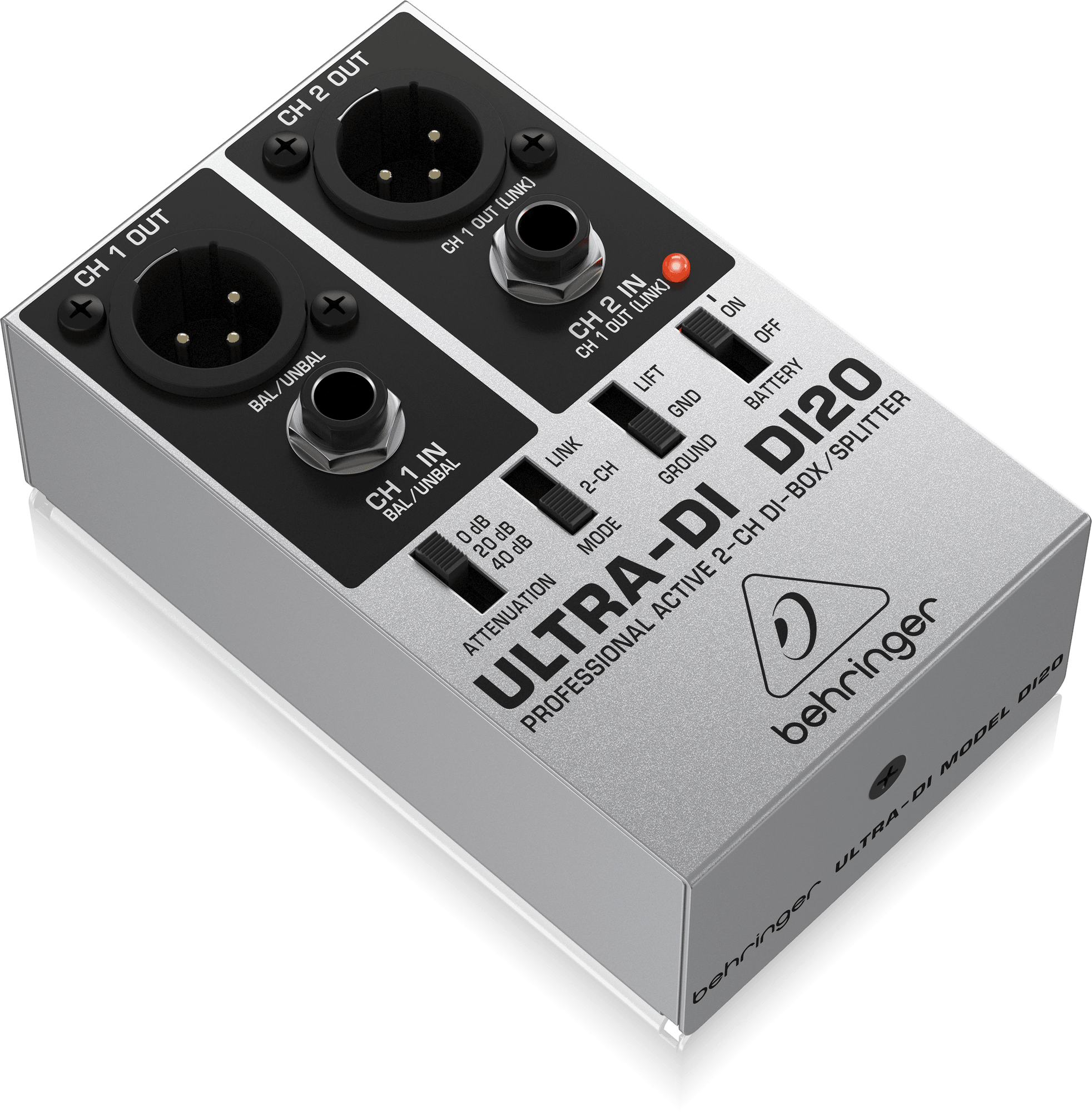 Behringer Ultra-DI DI20 2-channel Active Direct Box / Splitter (DI-20) | BEHRINGER , Zoso Music