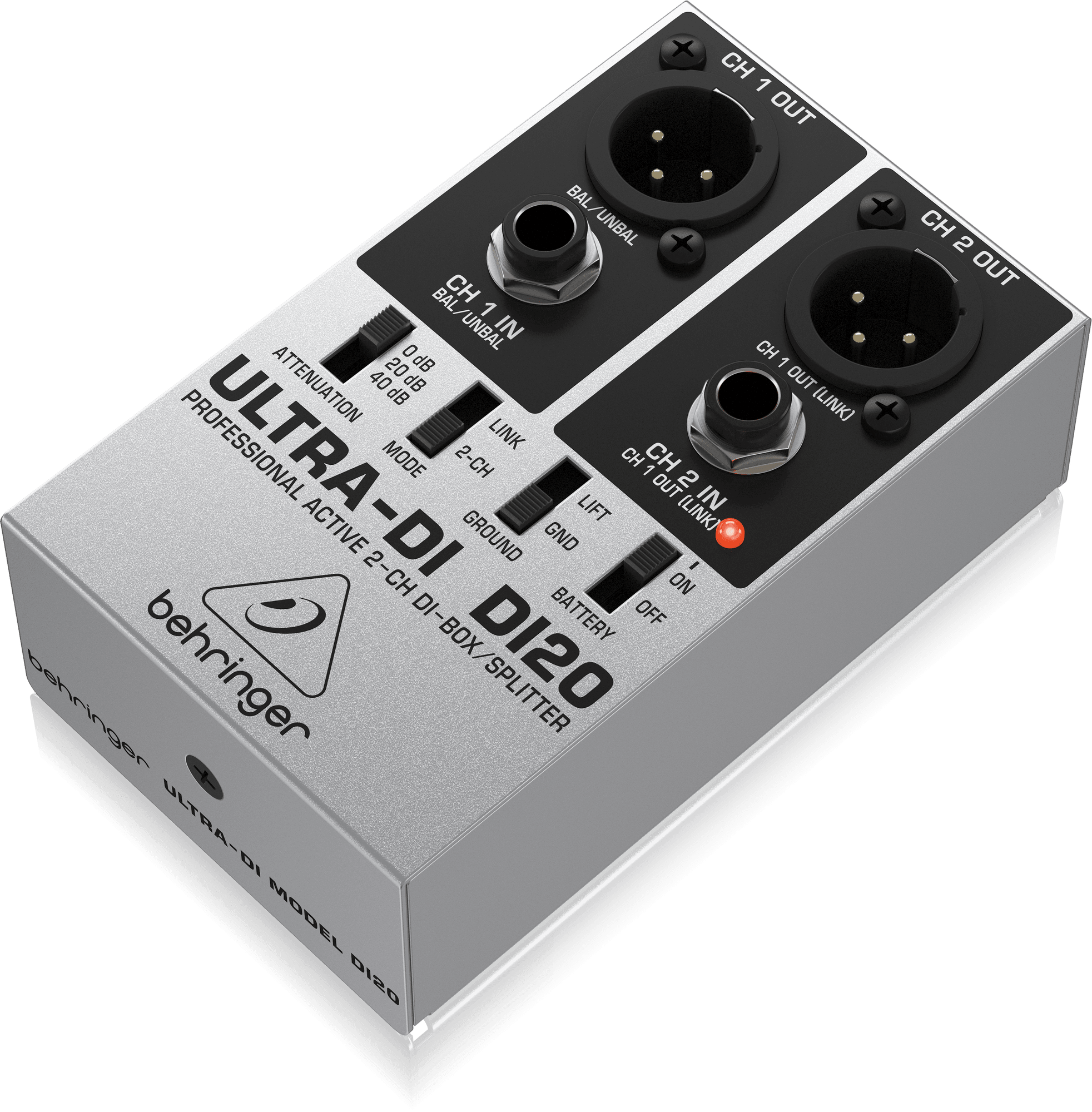 Behringer Ultra-DI DI20 2-channel Active Direct Box / Splitter (DI-20) | BEHRINGER , Zoso Music