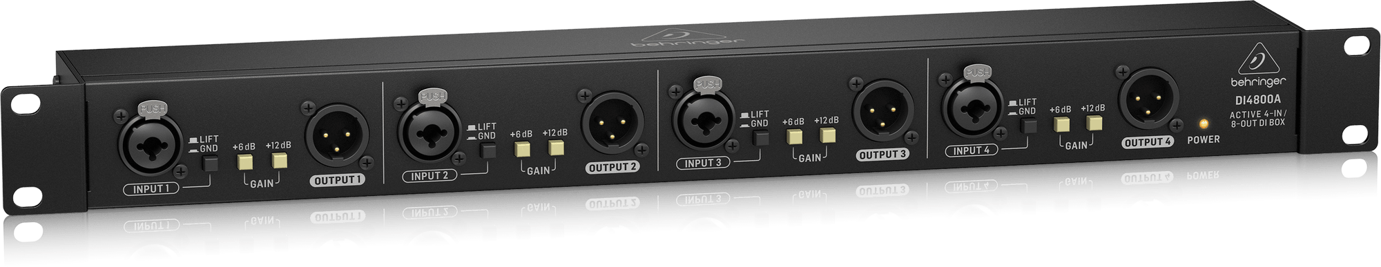 Behringer DI4800A Professional 4 Channel Active DI-Box, Booster and Line Isolator | BEHRINGER , Zoso Music