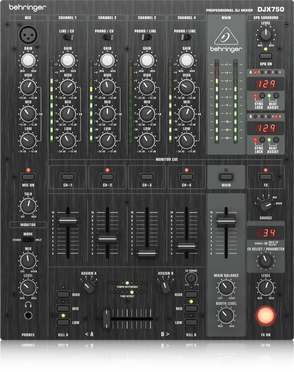 Behringer Pro Mixer DJX750 4-channel DJ Mixer | BEHRINGER , Zoso Music