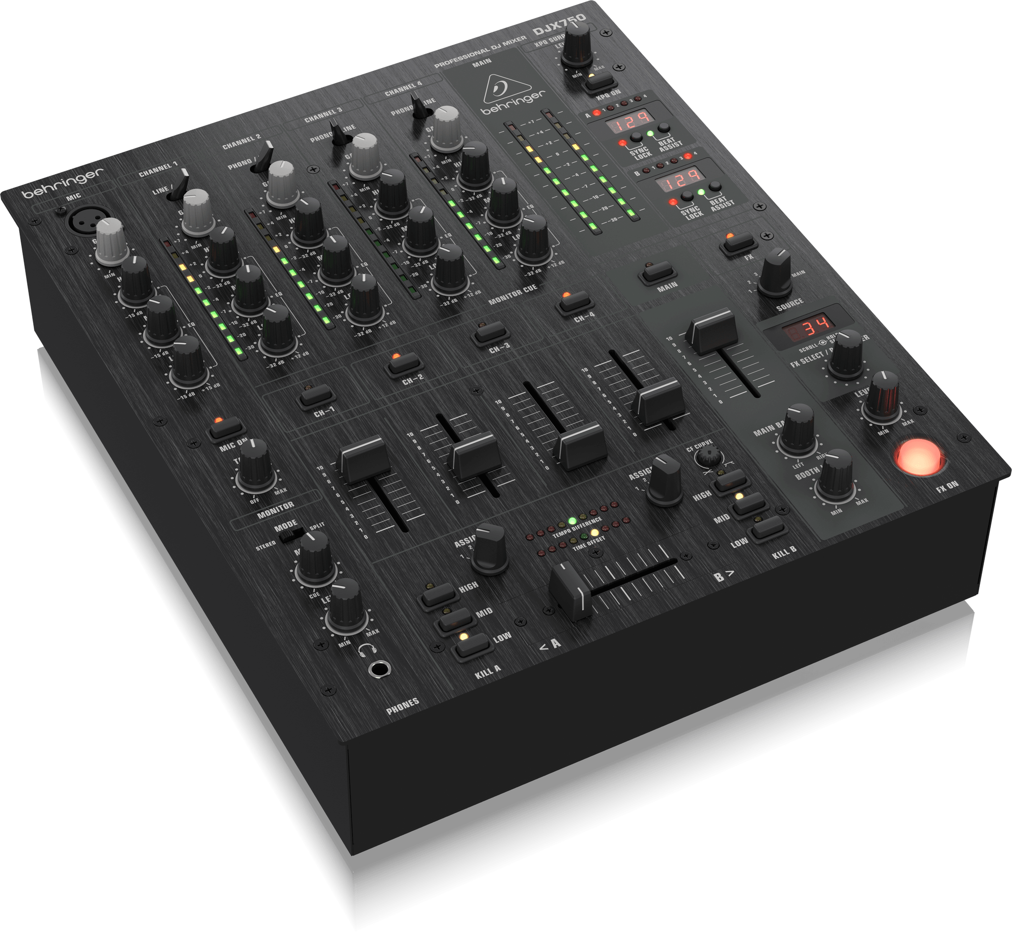 Behringer Pro Mixer DJX750 4-channel DJ Mixer | BEHRINGER , Zoso Music