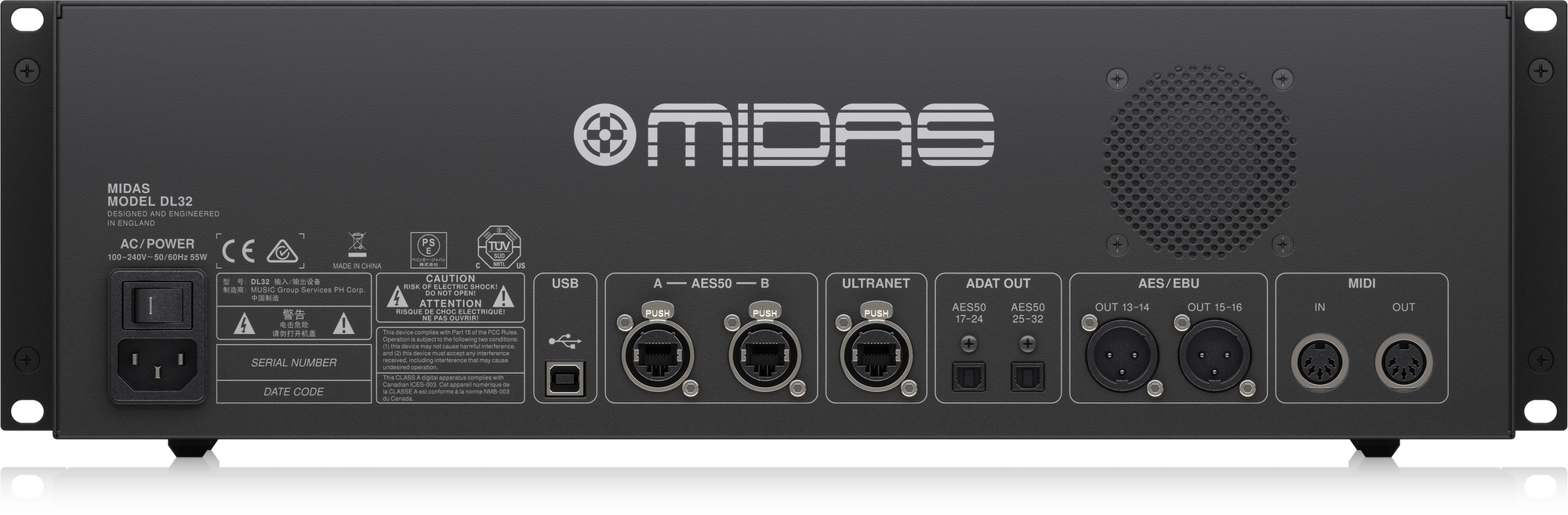 MIDAS DL32 32-INPUT/16-OUTPUT STAGE BOX