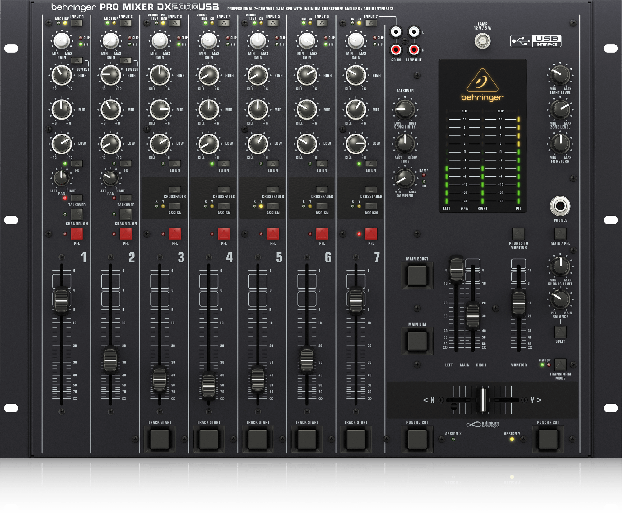 Behringer Pro Mixer DX2000USB 7-channel DJ Mixer | BEHRINGER , Zoso Music