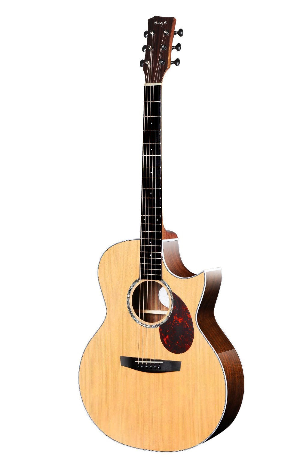 Enya EA-Q1 41" Acoustic Guitar (Aj Body Cutaway) With Bag And Accessories | ENYA , Zoso Music