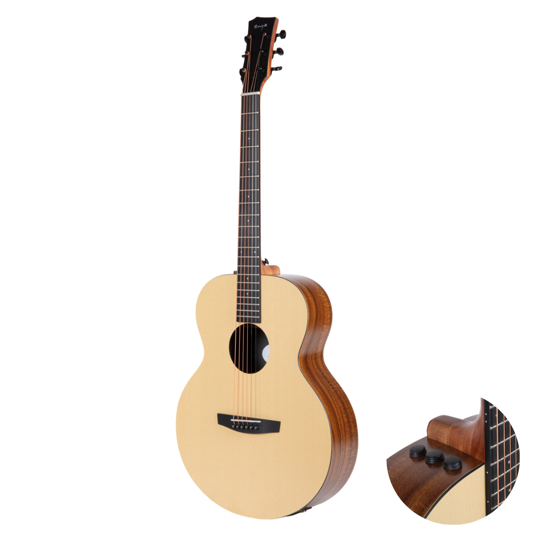 ENYA EM X0 SERIES HPL SPRUCE & HPL KOA (AJ BODY) WITH BAG | ENYA , Zoso Music