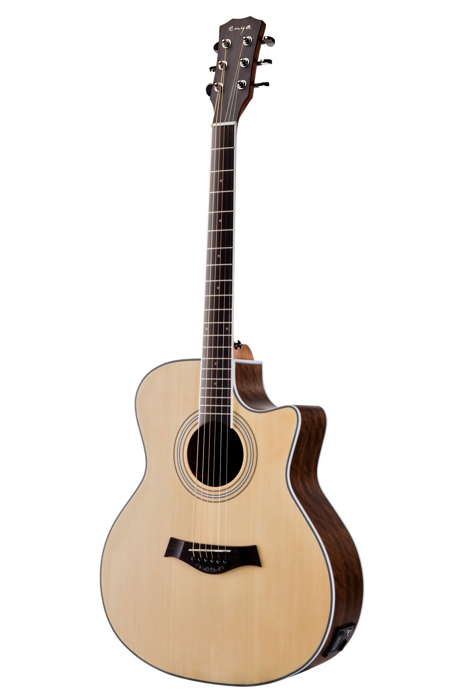 Enya EAG-40NA 40" Cutaway Acoustic Guitar AAA Englemann Spruce Top With/Without EQ With Bag And Accessories | ENYA , Zoso Music