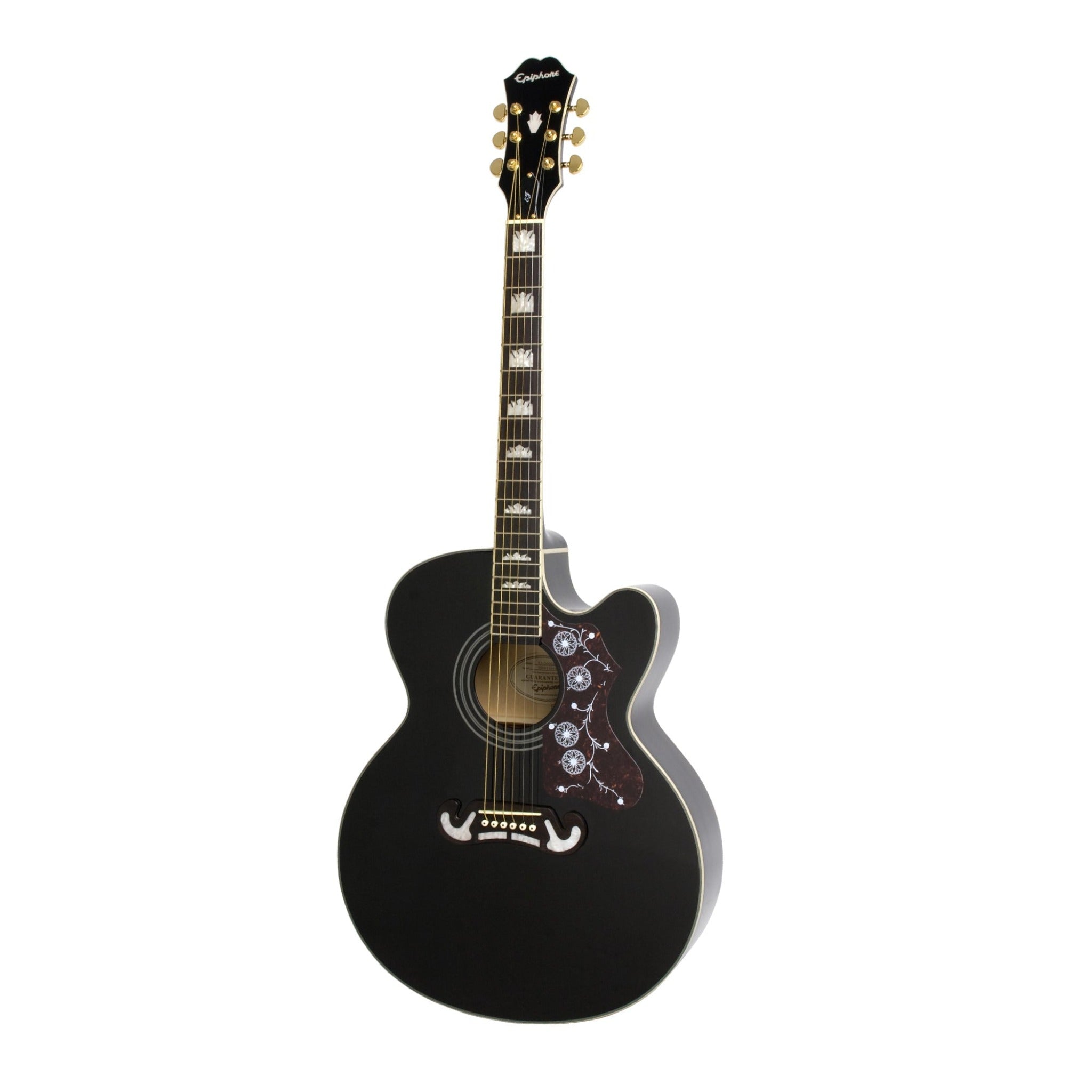Epiphone EEJ2BKGH1 J-200 EC Studio Acoustic Electric Guitar Black