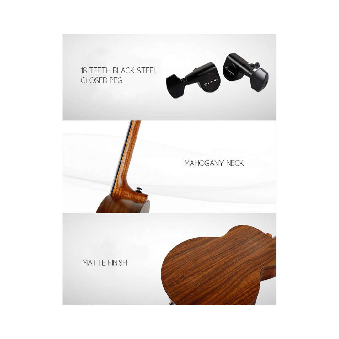 Enya EM-X1e 36" Acoustic Guitar HPL Koa EQ With Bag And Accessories | ENYA , Zoso Music