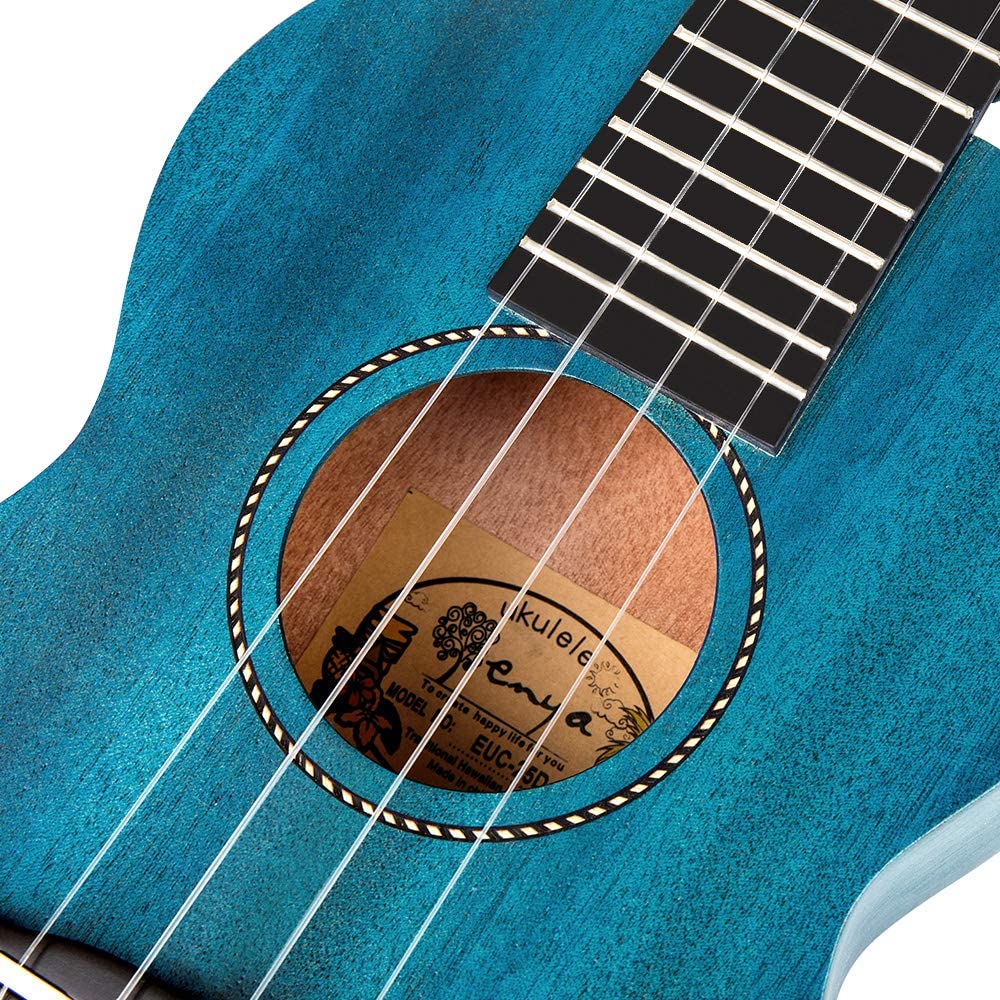 Enya EUC-25D 23" African Mahogany Concert Ukulele Blue With Bag And Accessories | ENYA , Zoso Music