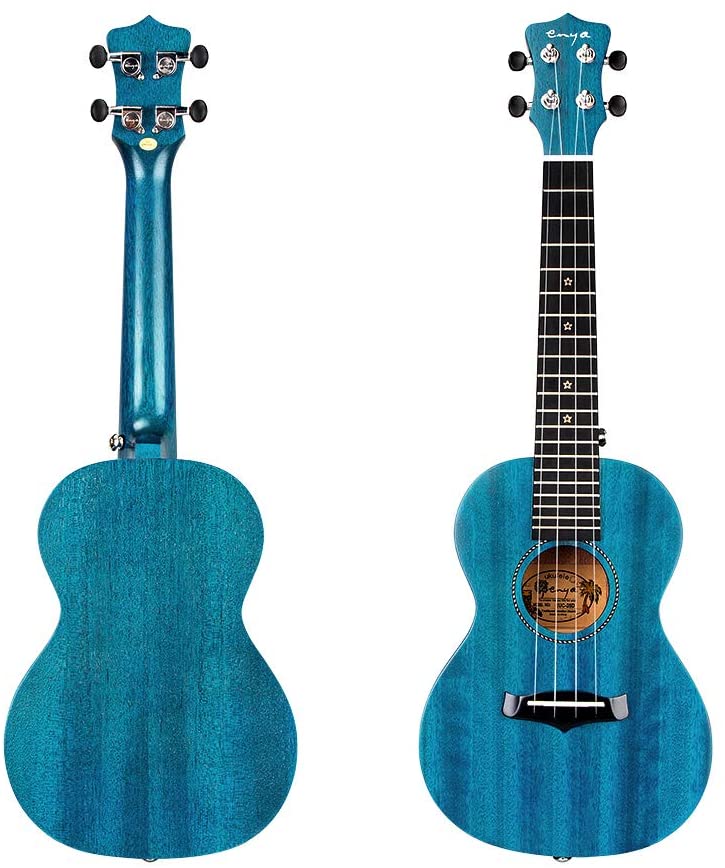 Enya EUC-25D 23" African Mahogany Concert Ukulele Blue With Bag And Accessories | ENYA , Zoso Music