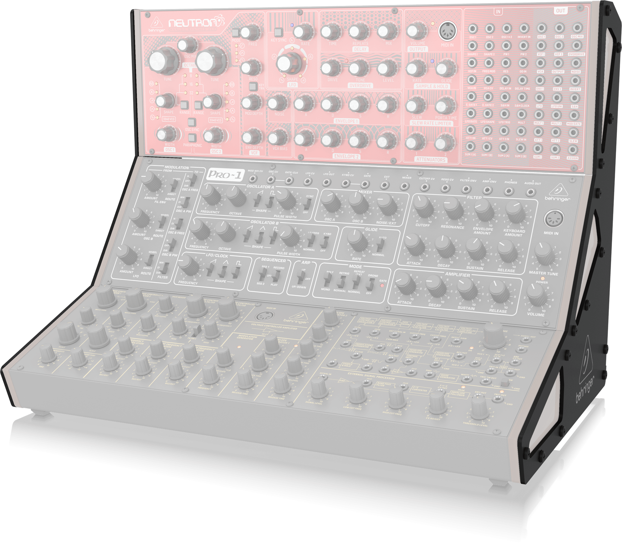 Behringer Eurorack Stand 3-Tier for 70/80 and 104 HP Cases | BEHRINGER , Zoso Music