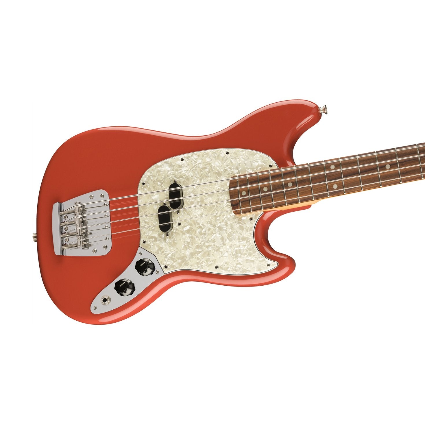 Fender Vintera 60s Mustang Bass Guitar, Pau Ferro FB, Fiesta Red, FENDER, ELECTRIC GUITAR, fender-eletric-guitar-f03-014-9653-340, ZOSO MUSIC SDN BHD