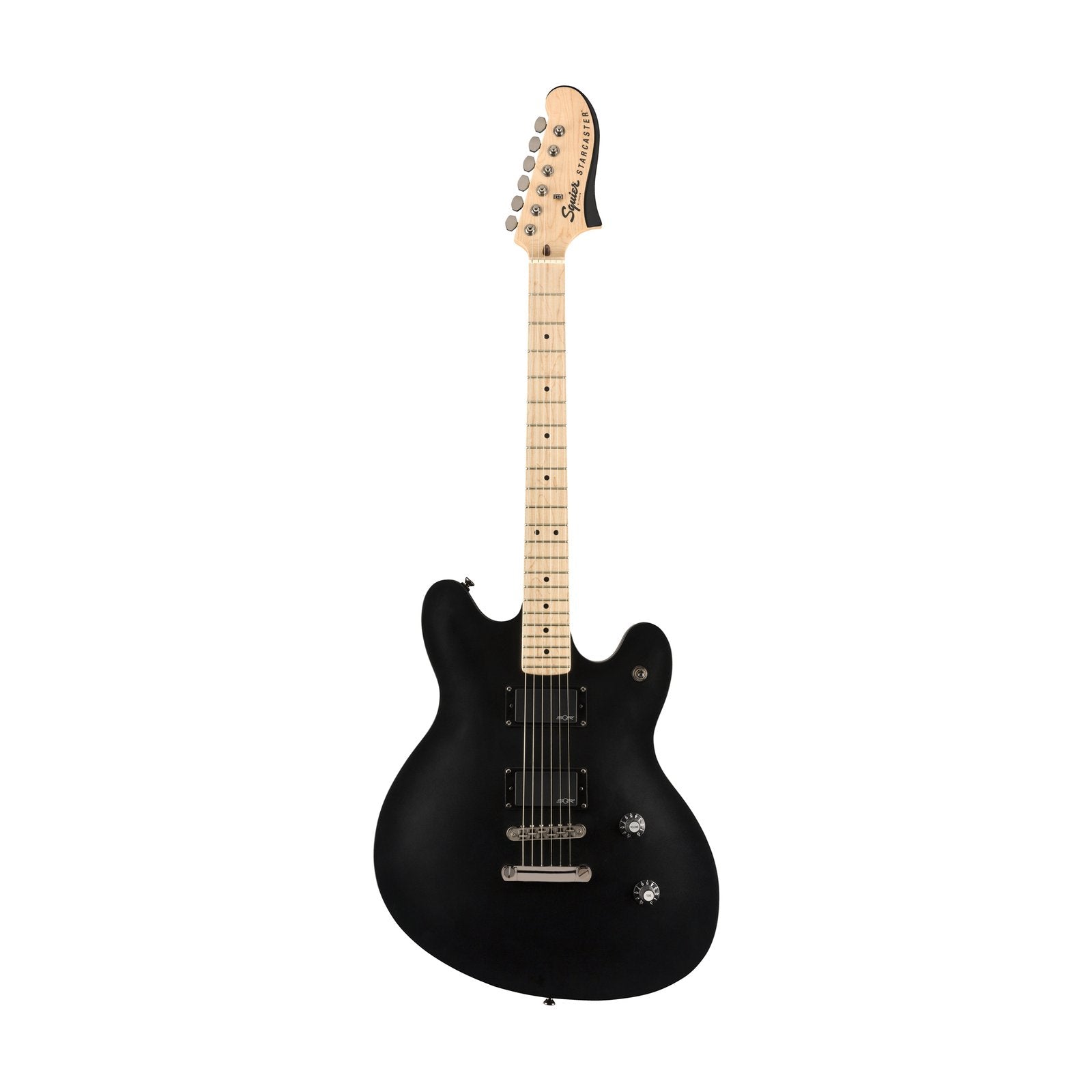 Squier Contemporary Starcaster Electric Guitar, Maple FB, Flat Black, SQUIER BY FENDER, ELECTRIC GUITAR, squier-by-fender-electric-guitar-037-0470-510, ZOSO MUSIC SDN BHD
