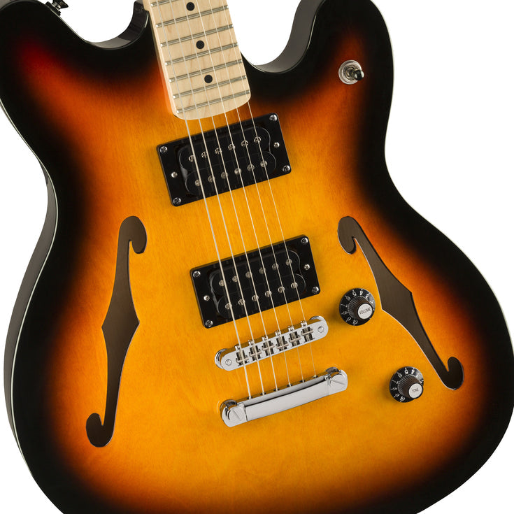 Squier Affinity Series Starcaster Electric Guitar, Maple FB, 3-Tone Sunburst