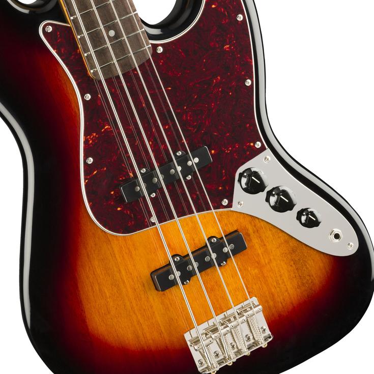 SQUIER CLASSIC VIBE 60S JAZZ BASS GUITAR, LAUREL FINGERBOARD, 3-TONE SUNBURST, SQUIER BY FENDER, ELECTRIC GUITAR, squier-electric-guitar-fen-f03-037-4530-500, ZOSO MUSIC SDN BHD