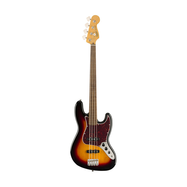 Squier Classic Vibe 60s Jazz Bass Fretless Guitar, Laurel Fb, 3-tone Sunburst |  SQUIER BY FENDER |  BASS GUITAR |  Zoso Music