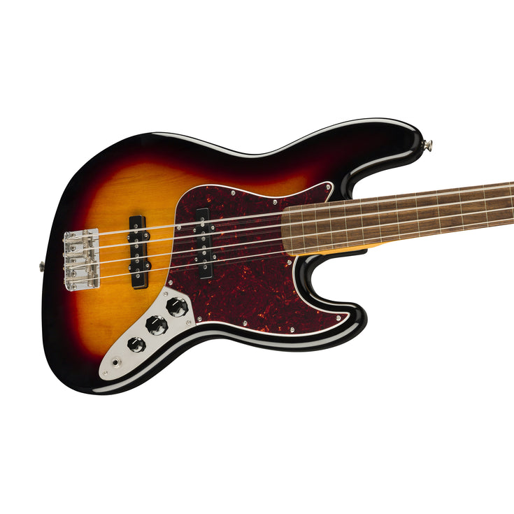 Squier Classic Vibe 60s Jazz Bass Fretless Guitar, Laurel Fb, 3-tone Sunburst |  SQUIER BY FENDER |  BASS GUITAR |  Zoso Music