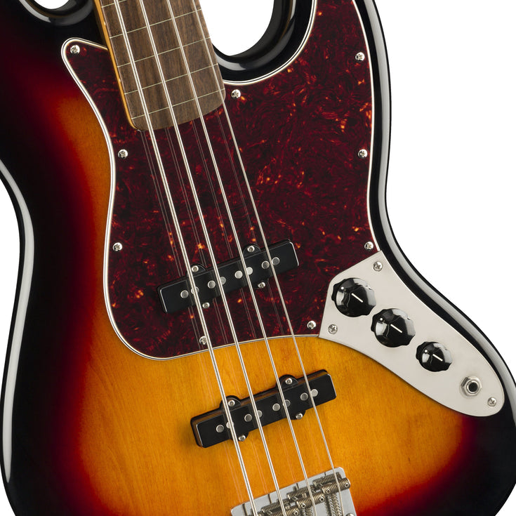 Squier Classic Vibe 60s Jazz Bass Fretless Guitar, Laurel Fb, 3-tone Sunburst |  SQUIER BY FENDER |  BASS GUITAR |  Zoso Music